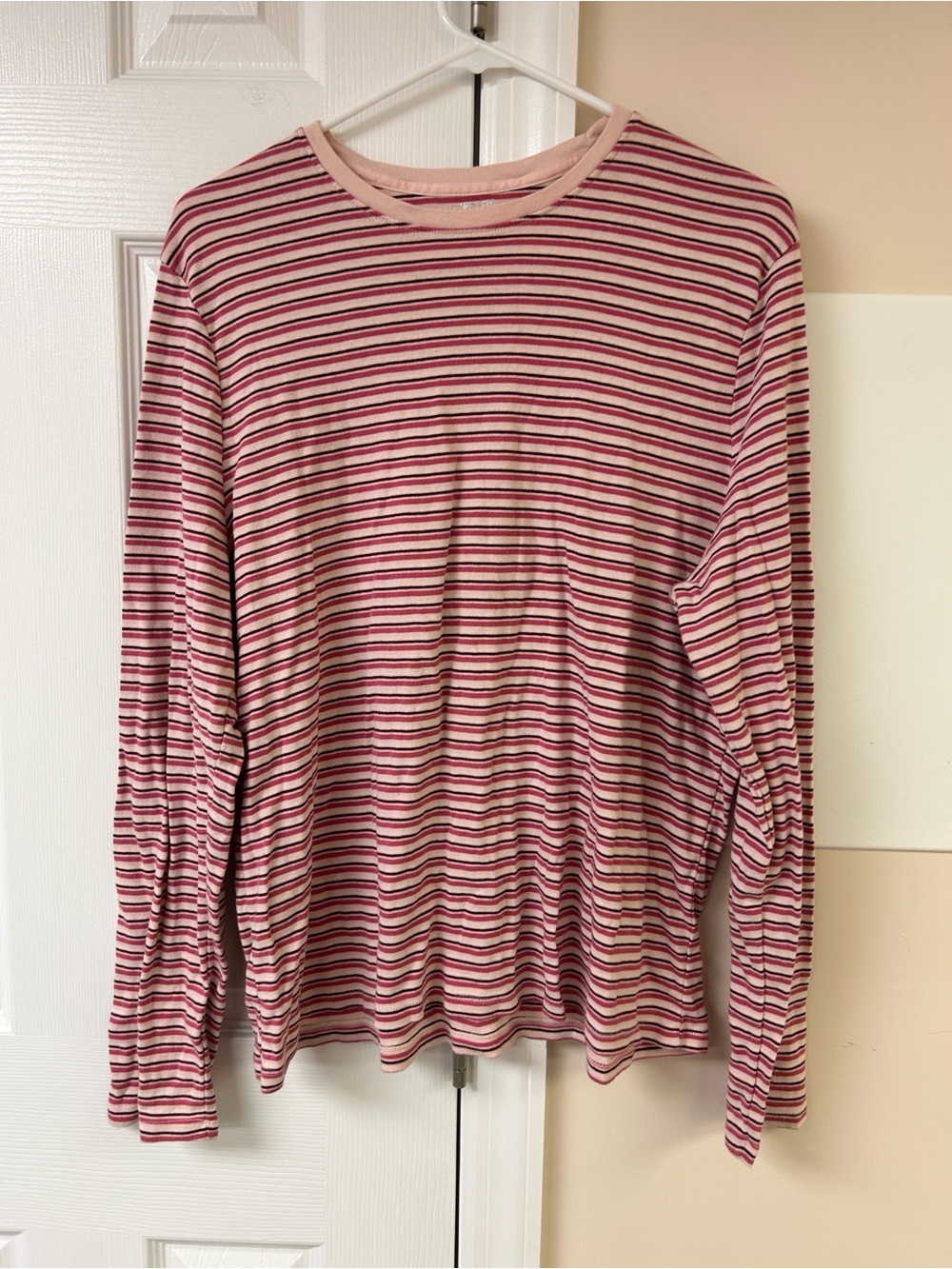 Cherokee Striped Cotton Pink Long Sleeve Shirt